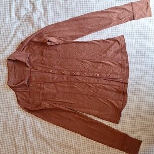 Prana wool blend button up blouse shirt